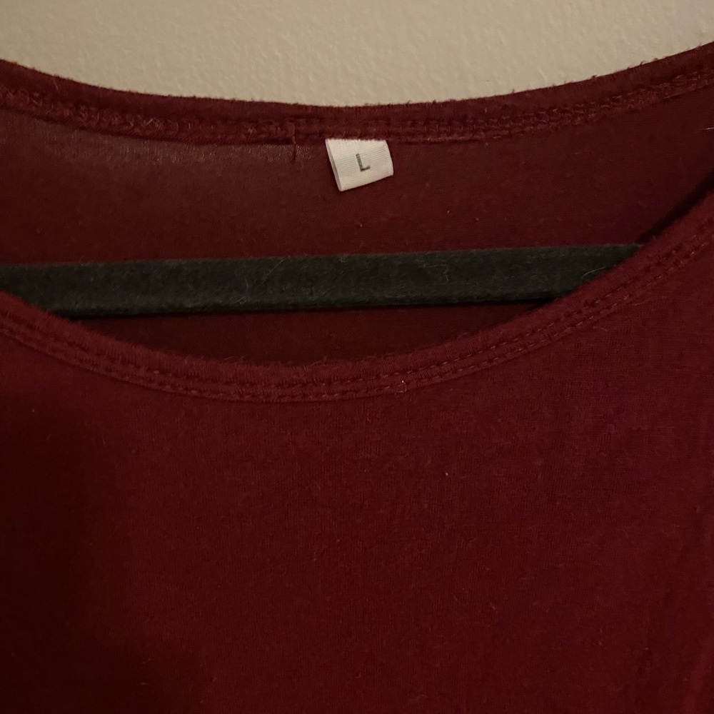 Red Maternity Shirt - Picture 2 of 4